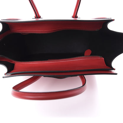 Celine Smooth Calfskin Micro Luggage Red 5 of 9