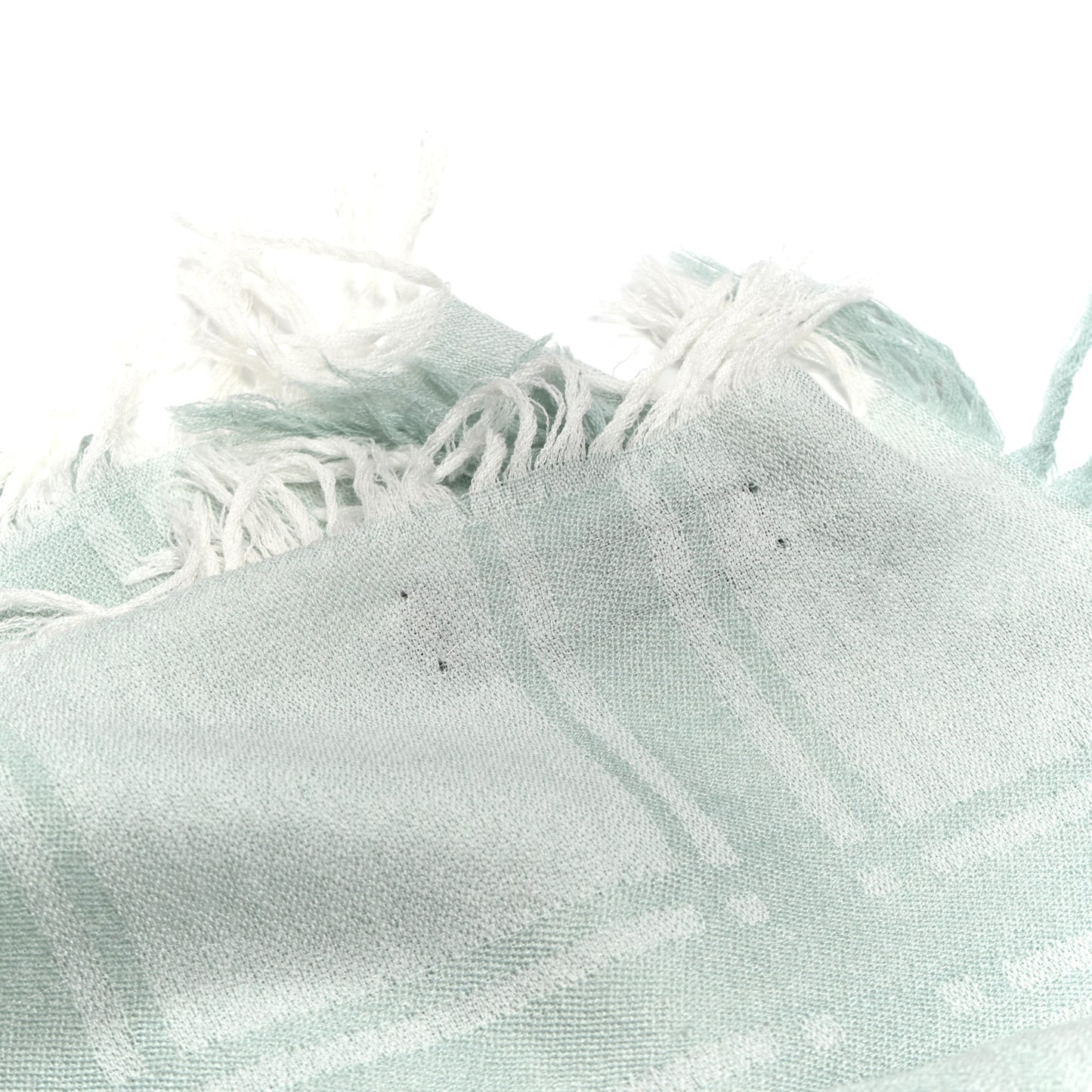 Wool Silk GG Monogram GGNat Scarf Green