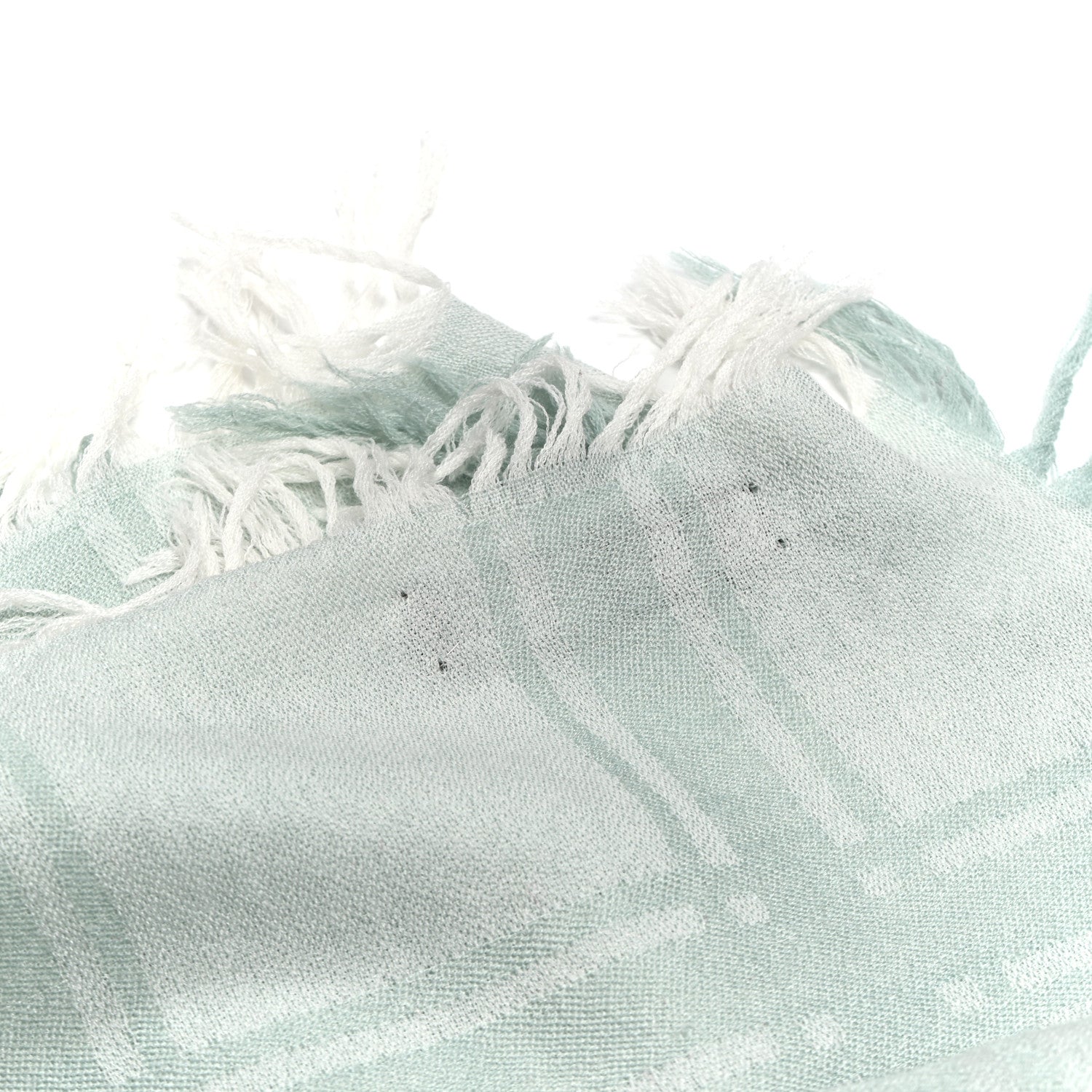 Gucci Wool Silk GG Monogram GGNat Scarf Green 4 of 4