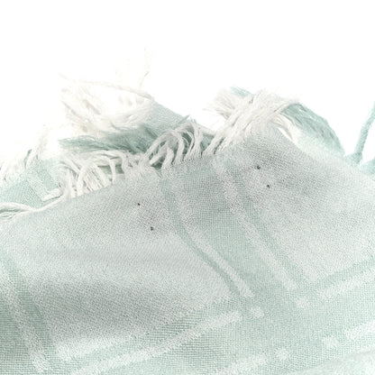 Gucci Wool Silk GG Monogram GGNat Scarf Green 4 of 4