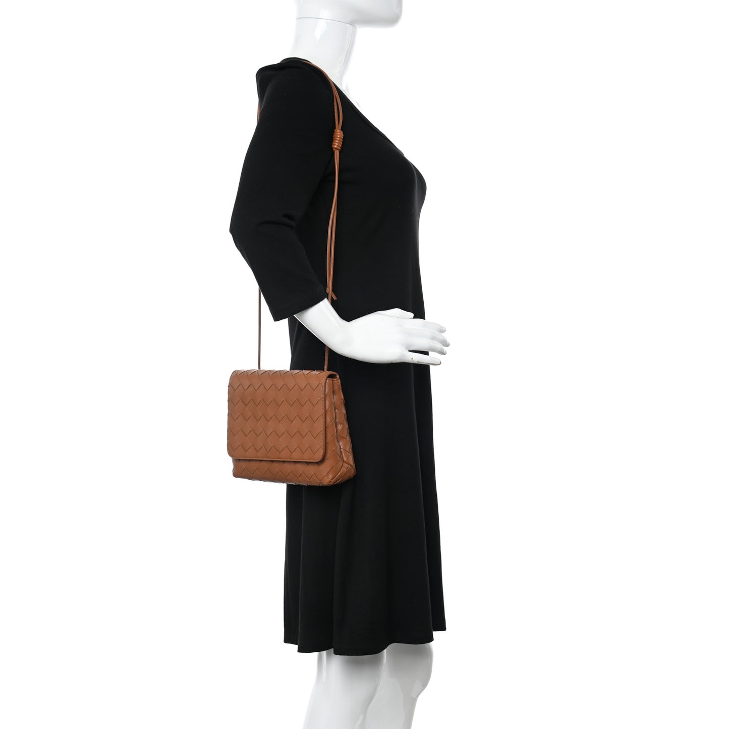 Nappa Intrecciato Mini Crossbody Bag Wood