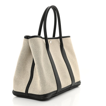Hermes Toile Buffle Skipper Garden Party 36 MM Tote Black 3 of 15