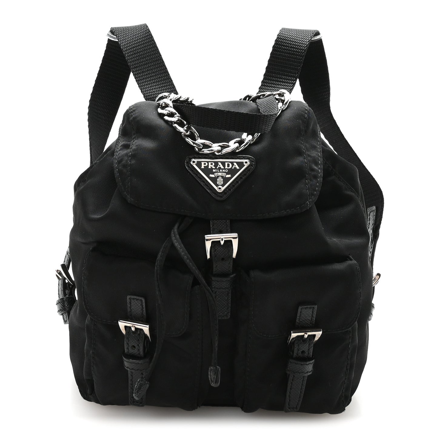 Nylon Vela Mini Crossbody Backpack Black