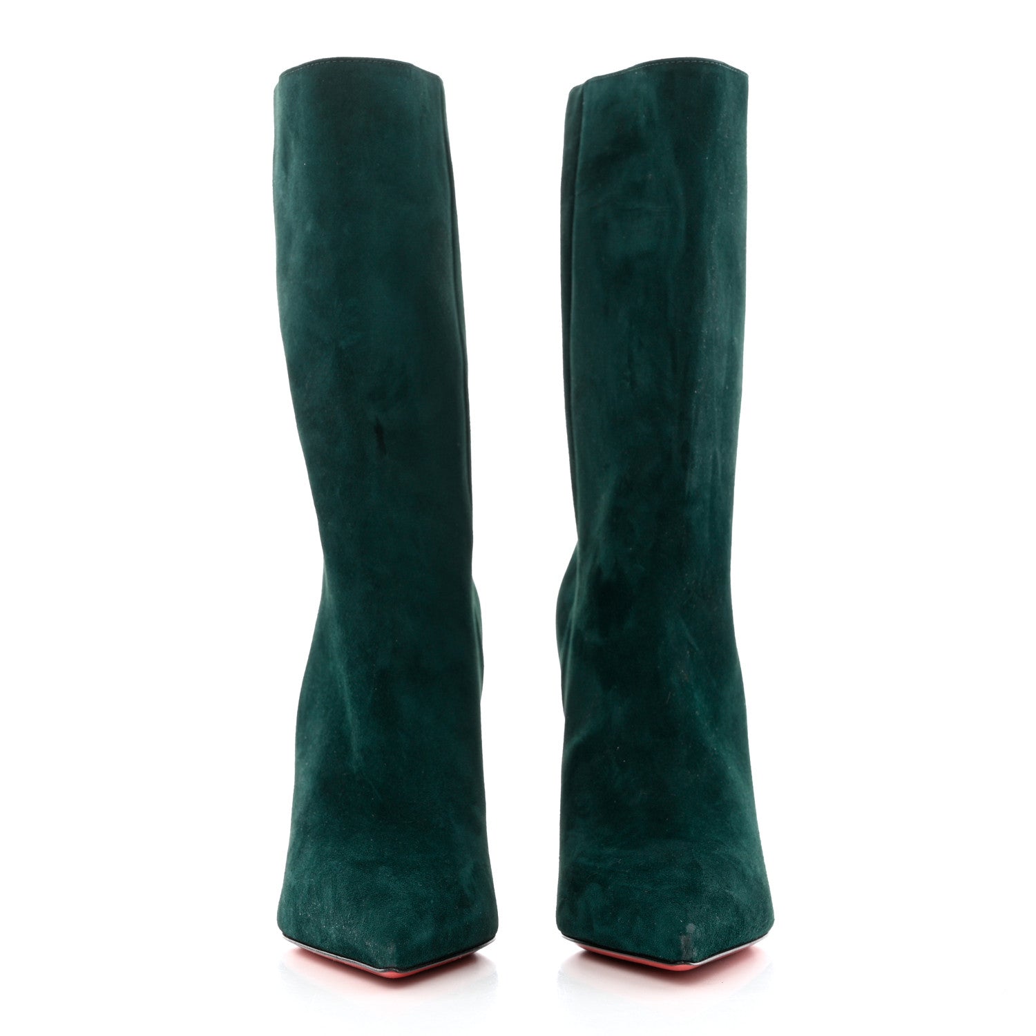 Christian Louboutin Veau Velours Astrilarge 100 Booties 37.5 Green 2 of 7