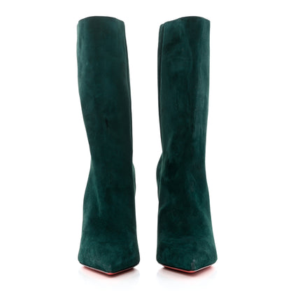 Christian Louboutin Veau Velours Astrilarge 100 Booties 37.5 Green 2 of 7