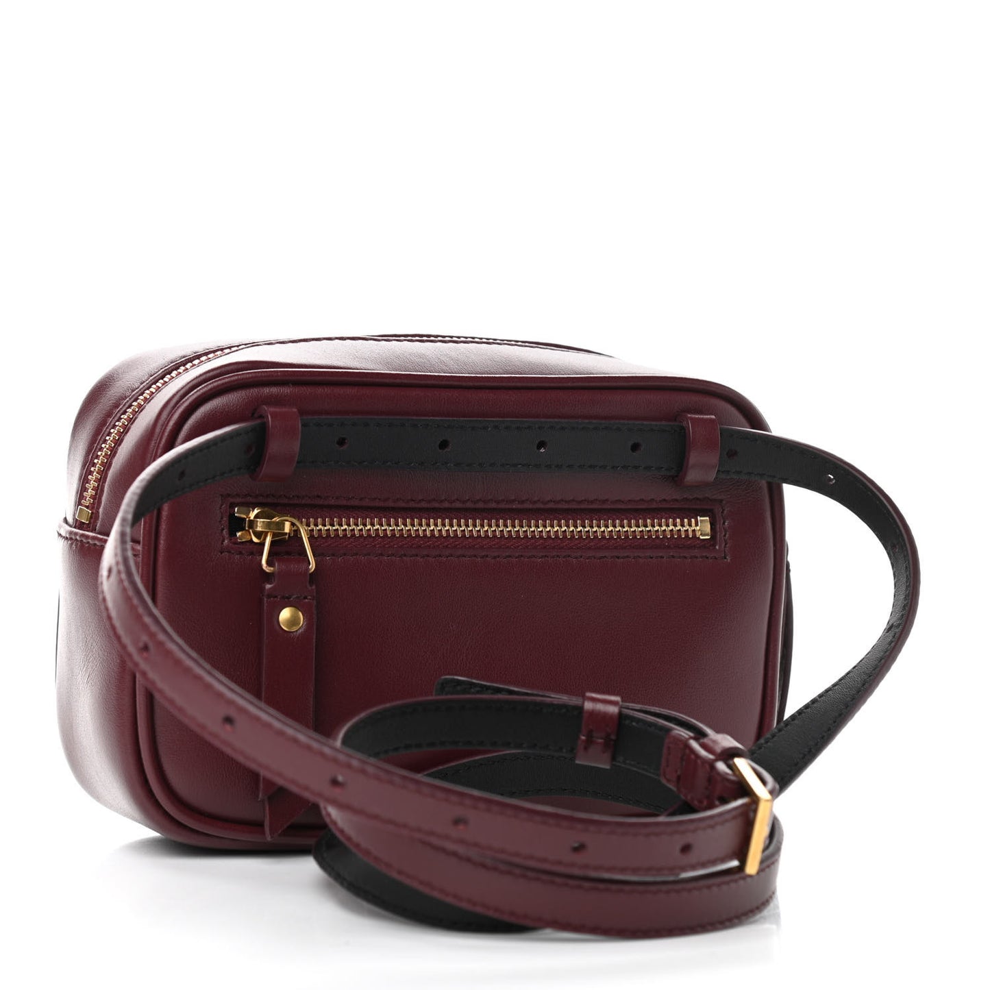 Calfskin Matelasse Monogram Lou Belt Bag Dark Legion Red