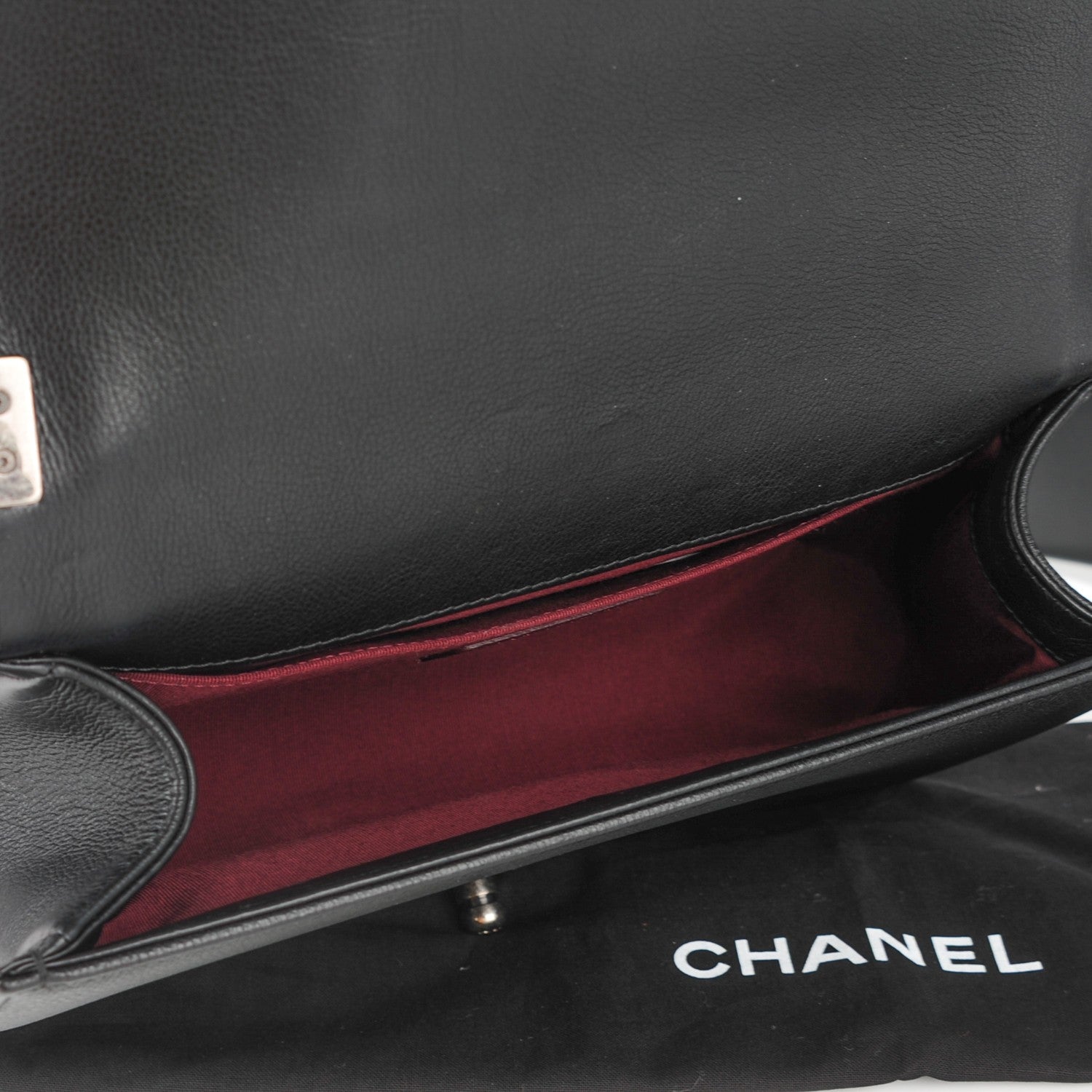 Chanel Calfskin Double Stitch Medium Boy Flap Black 5 of 8