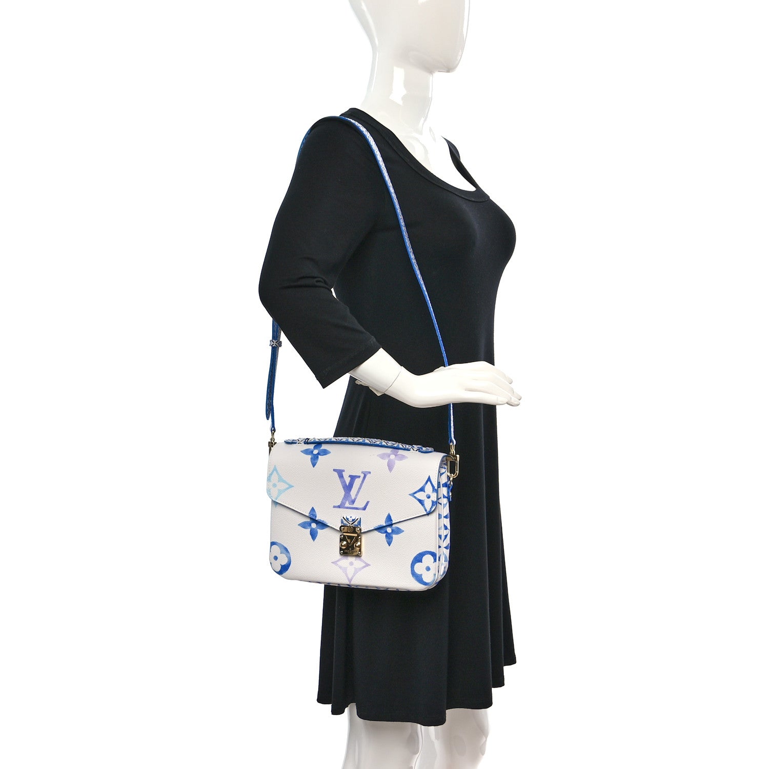 Louis Vuitton Monogram Giant By The Pool Pochette Metis MM Blue 3 of 8