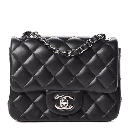 Chanel Lambskin Quilted Mini Square Flap Black 1 of 15