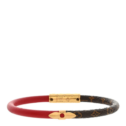 Louis Vuitton Monogram Daily Confidential Bracelet 19 Red 1 of 7