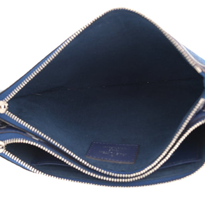 Louis Vuitton Monogram Giant Escale Double Zip Pochette Blue 6 of 12