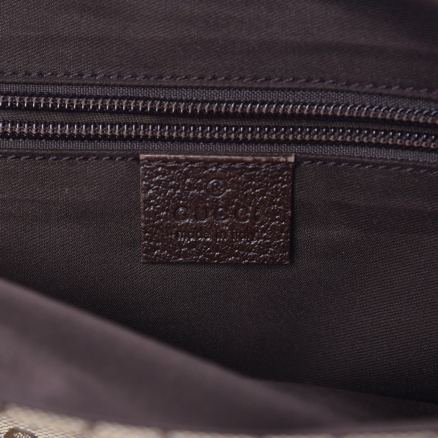Gucci Monogram Small Flap Messenger Bag Beige Dark Brown 8 of 11