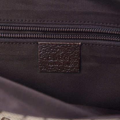 Gucci Monogram Small Flap Messenger Bag Beige Dark Brown 8 of 11