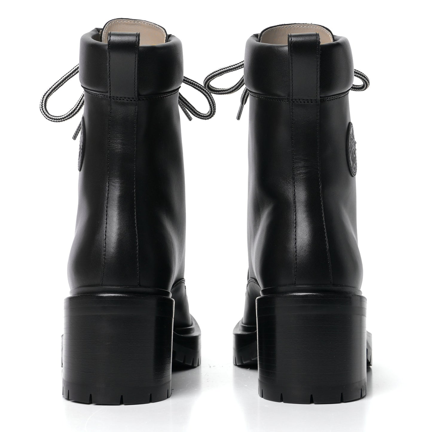 Calfskin Bridge Ankle Boots 38.5 Black