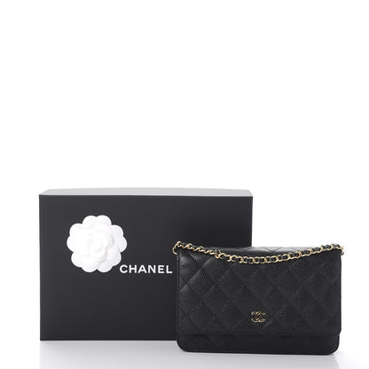 Chanel Caviar Quilted Wallet On Chain WOC Black 10 of 10