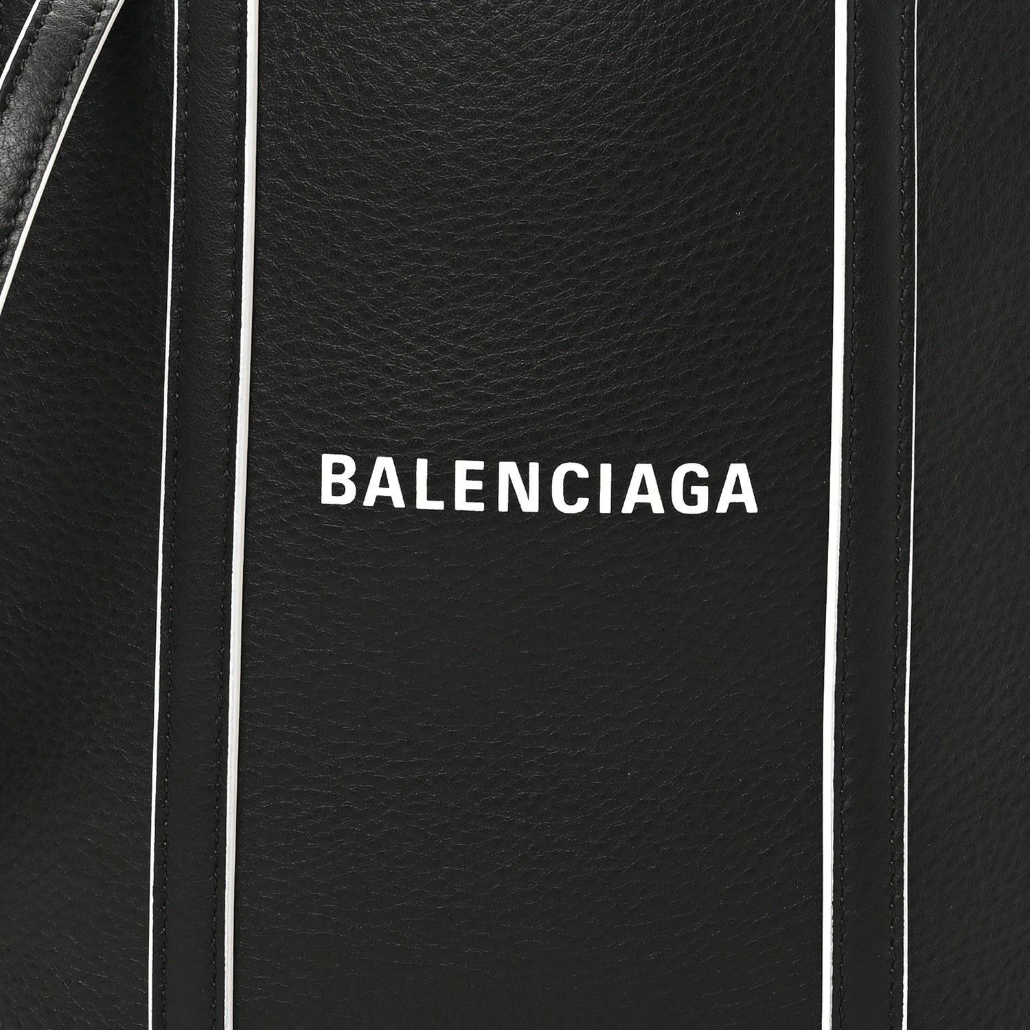 Balenciaga Smooth Calfskin Logo Double Sided XXS Everyday Tote Black White 7 of 9