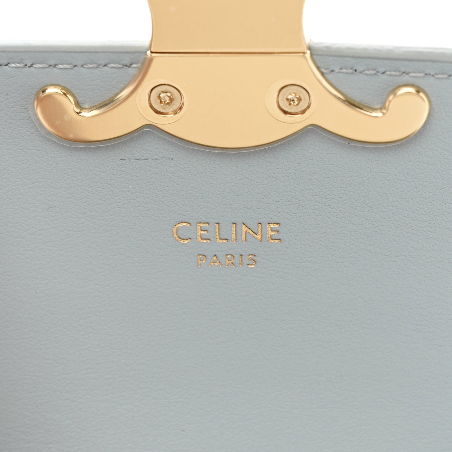 Shiny Calfskin Mini Triomphe Soft Blue
