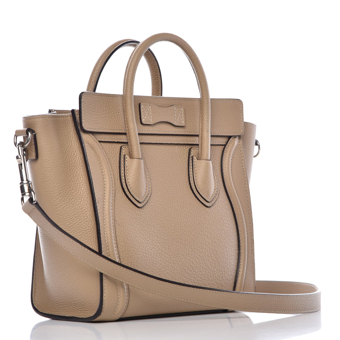 Drummed Calfskin Nano Luggage Dune