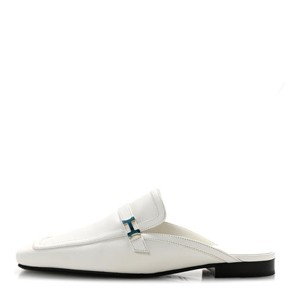 Hermes Calfskin Womens Groupie Mules 36 White 1 of 9