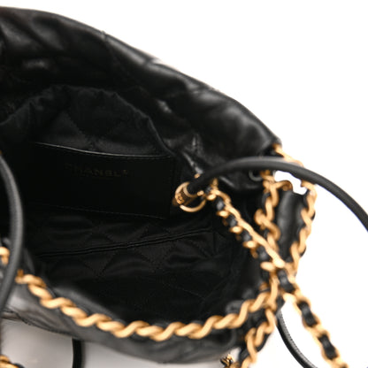 Chanel Shiny Calfskin Quilted Mini Chanel 22 Black 5 of 10