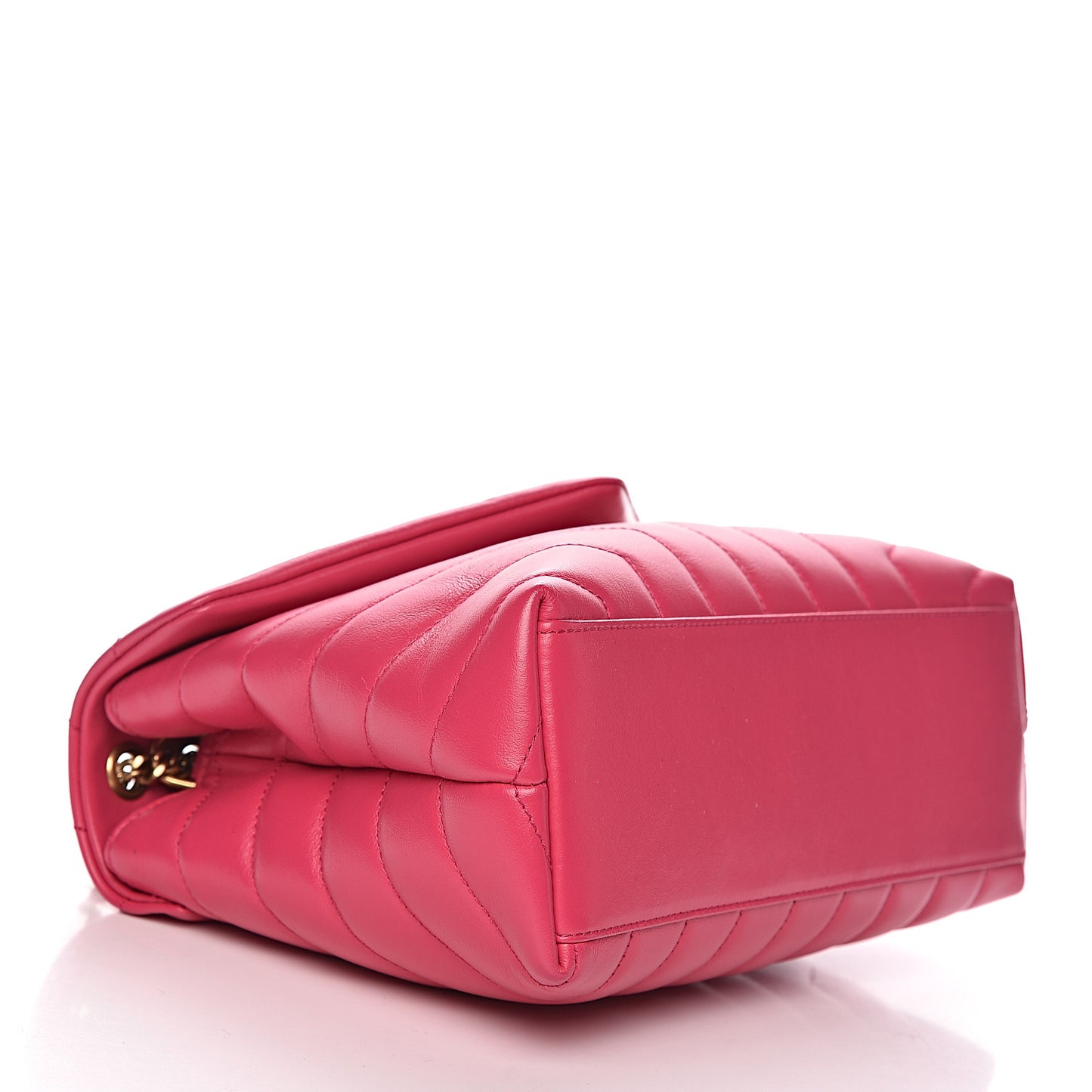 Calfskin Y Quilted Monogram Small Loulou Chain Satchel Fresh Fuxia
