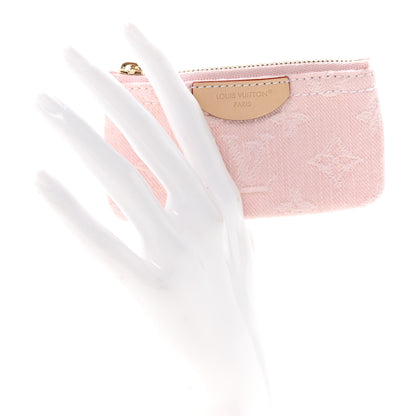 Louis Vuitton Monogram Denim Key Pouch Washed Pink 2 of 7