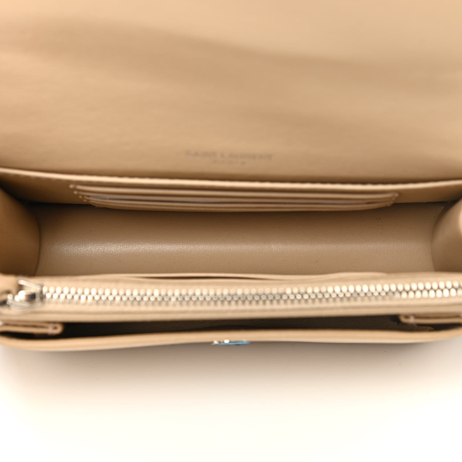Saint Laurent Calfskin Monogram Sunset Chain Wallet Nude Powder 5 of 13