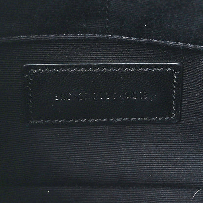 Saint Laurent Calfskin Matelasse Chevron Monogram A5 Wristlet Black 7 of 9