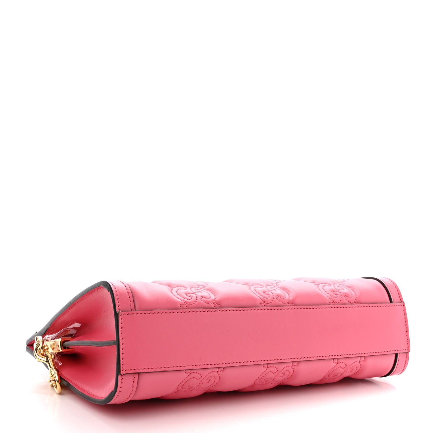 Gucci Calfskin GG Matelasse Small Slim Chain Shoulder Bag Rhodamine Pink Natural 4 of 10