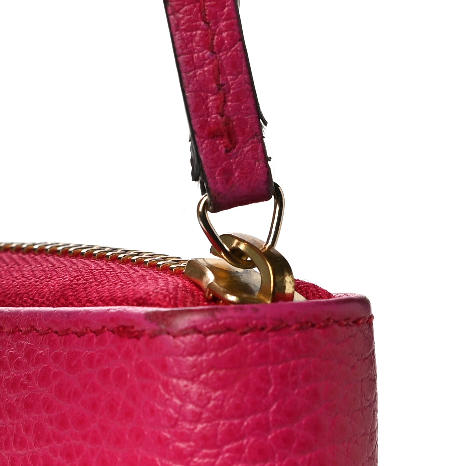 Gucci Pebbled Calfskin Zip Around Wallet Pink 18 of 20