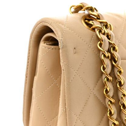 Chanel Lambskin Quilted Medium Double Flap Beige 13 of 15