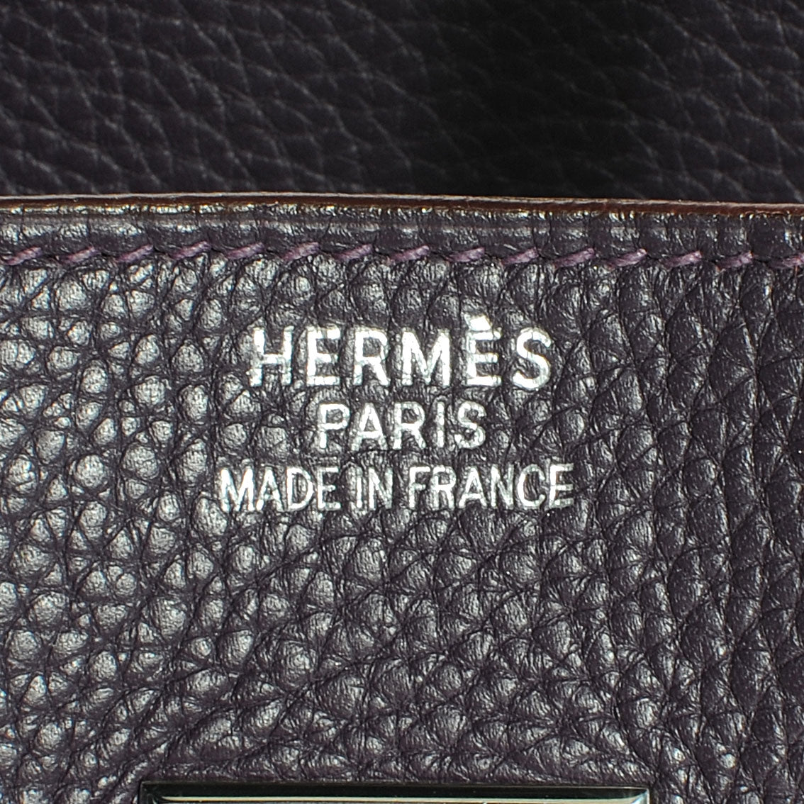 Taurillon Clemence Birkin 35 Raisin