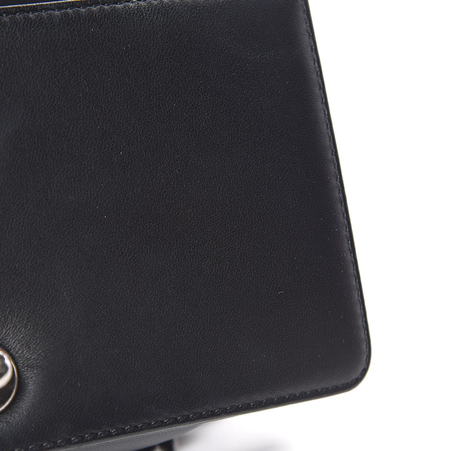 Lambskin Quilted Small Boy Flap Black
