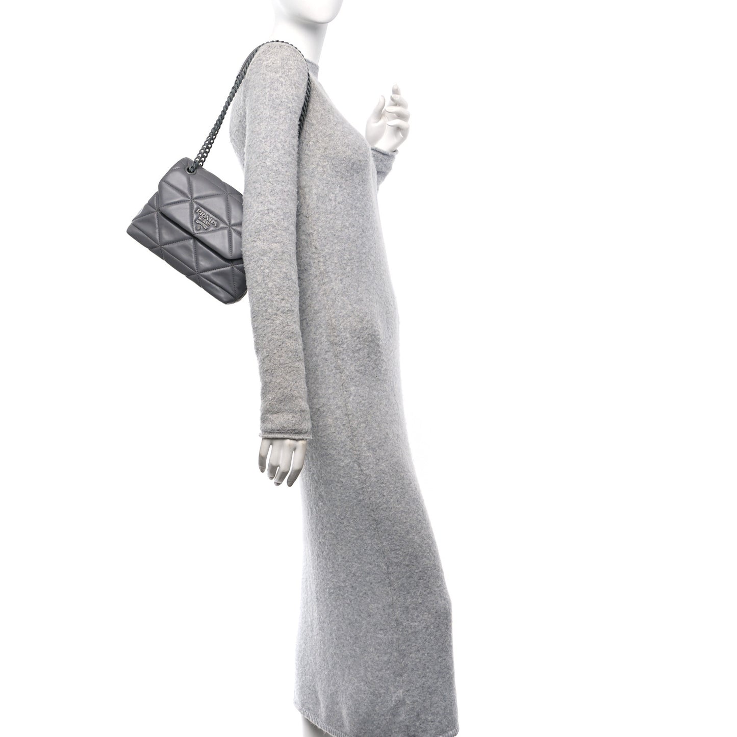 Nappa Triangle Stitched Small Spectrum Bag Marmo