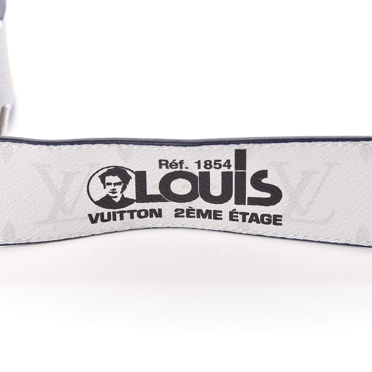 Printed Stickers Calfskin Monogram 40mm LV Initiales Reversible Belt 95 38 White