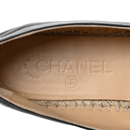 Chanel Lambskin CC Espadrilles 38 Black 7 of 8