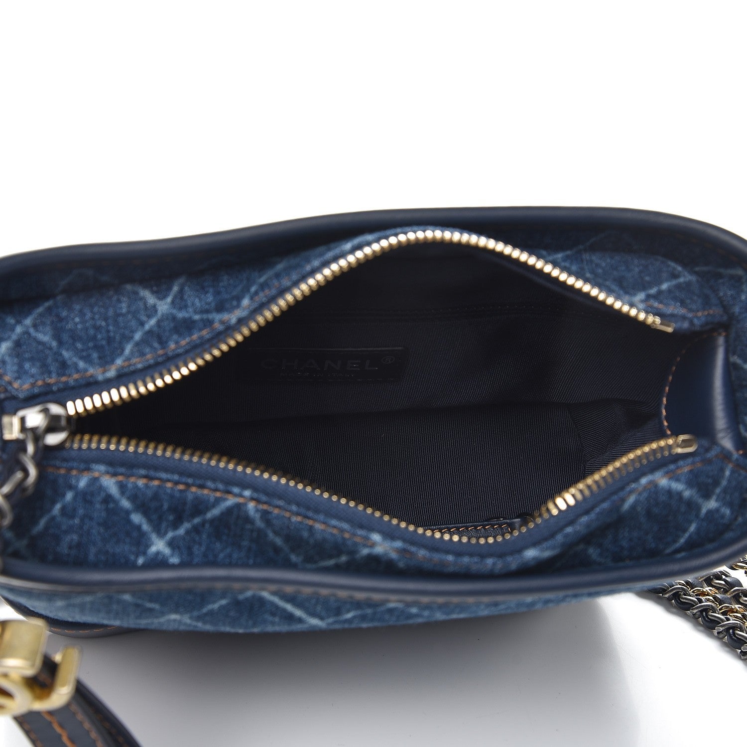 Chanel Denim Calfskin Small Gabrielle Hobo Blue 6 of 8