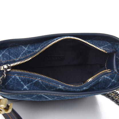 Chanel Denim Calfskin Small Gabrielle Hobo Blue 6 of 8