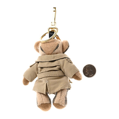 Burberry Cashmere Thomas Trench Teddy Bear Keychain Charm Camel 2 of 3