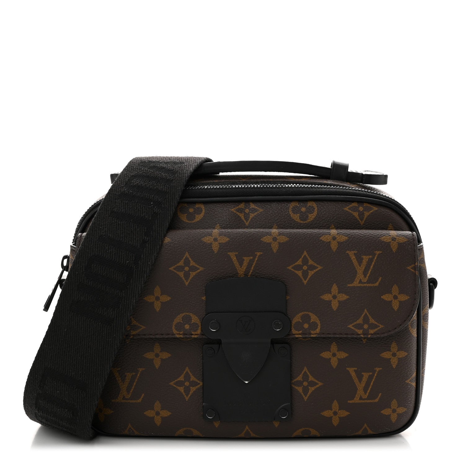 Louis Vuitton Monogram Macassar S Lock Messenger 1 of 12