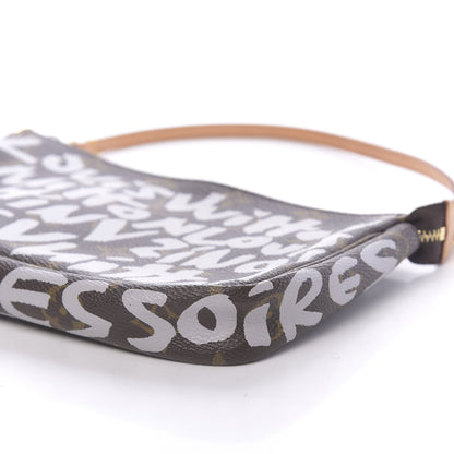 Louis Vuitton Monogram Graffiti Pochette Accessories Silver 9 of 10
