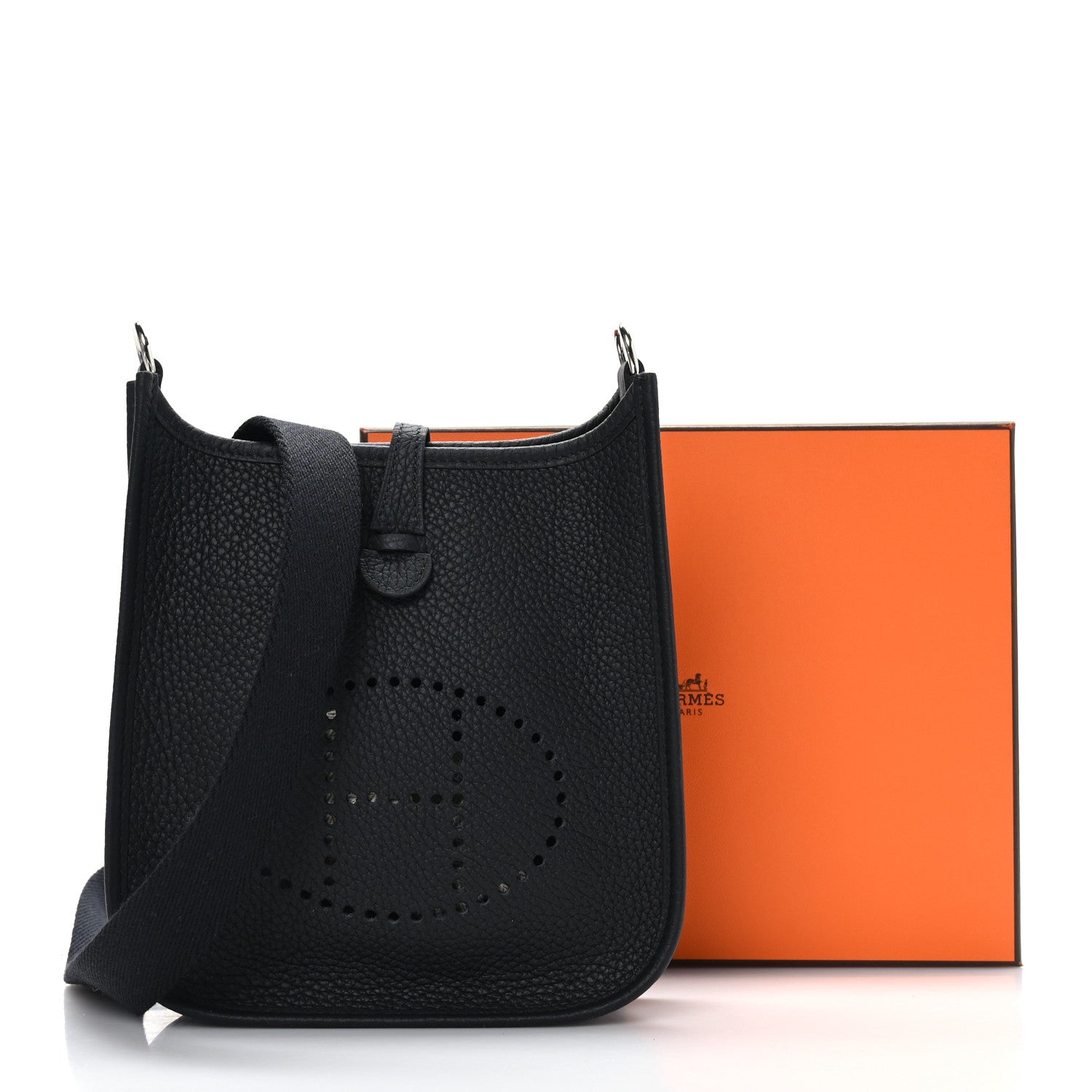 Hermes Taurillon Clemence Evelyne TPM Black 10 of 10