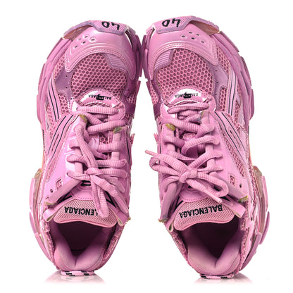 Balenciaga Mesh Rubber Distressed Womens Runner Sneakers 40 Pink 2 of 8