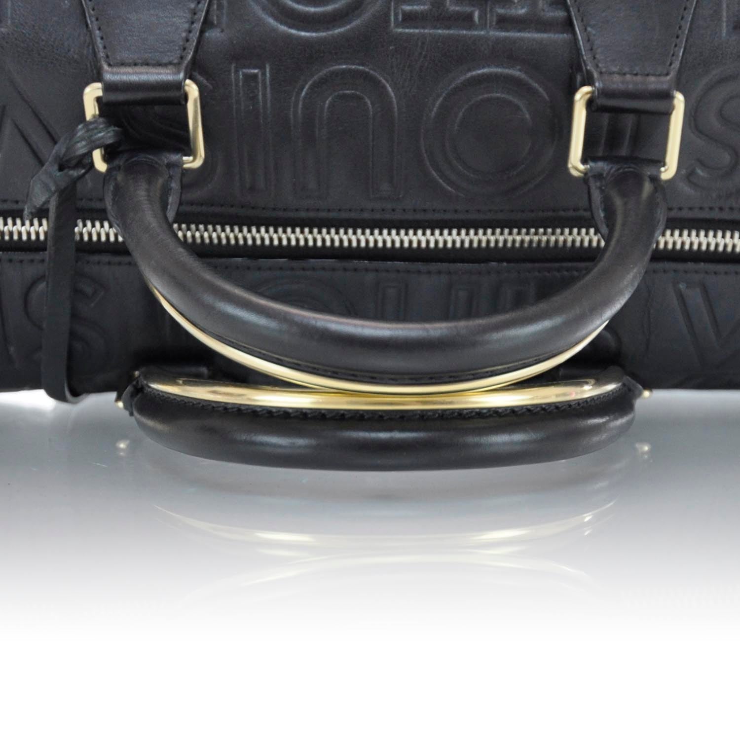 Louis Vuitton Calfskin Embossed Speedy Cube 30 Black 4 of 12