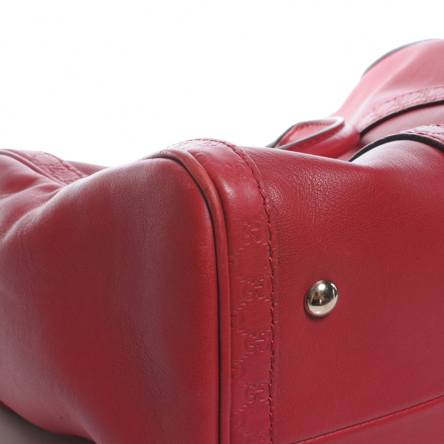 Leather Vintage Web Medium Boston Red