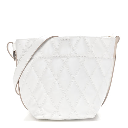 Givenchy Lambskin Quilted Mini GV Bucket Bag White 1 of 8