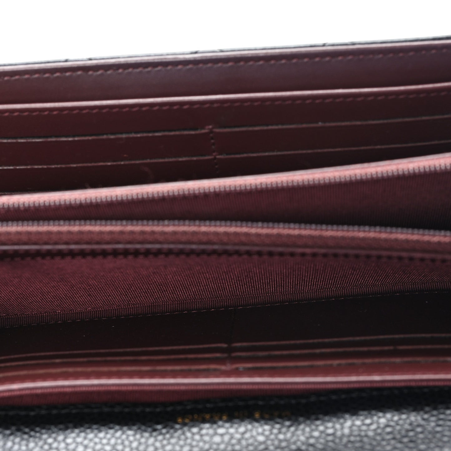 Caviar Quilted Large Gusset Flap Wallet Black