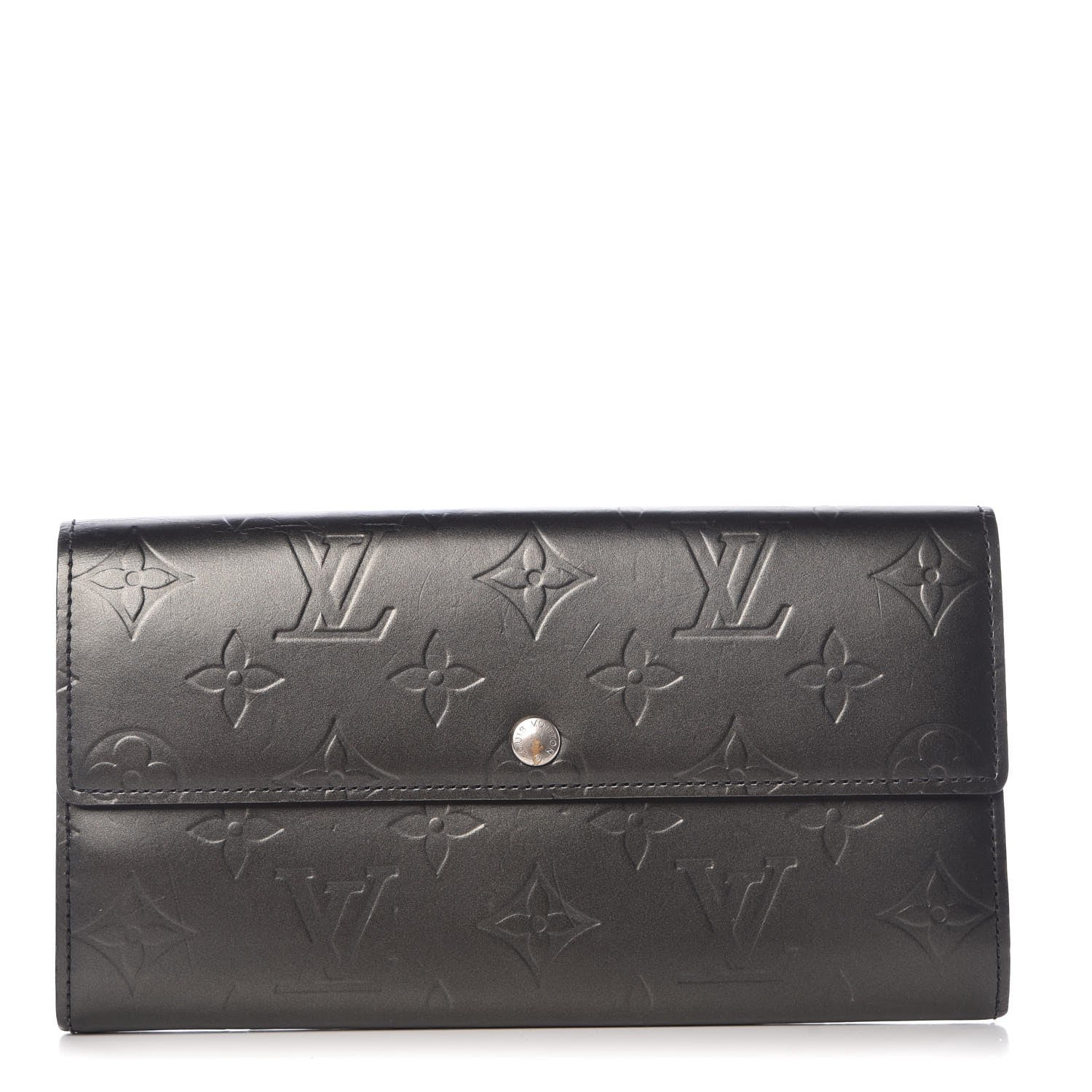 Louis Vuitton Mat Monogram Sarah Wallet Gris 1 of 11
