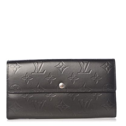 Louis Vuitton Mat Monogram Sarah Wallet Gris 1 of 11