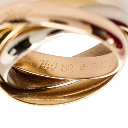 Cartier 18K Pink Yellow White Gold Classic Trinity Ring 52 6 4 of 6